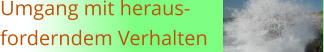 Umgang mit heraus-forderndem Verhalten